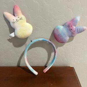Tie-Dye Bunny Ear Headband for All Pastel Multi